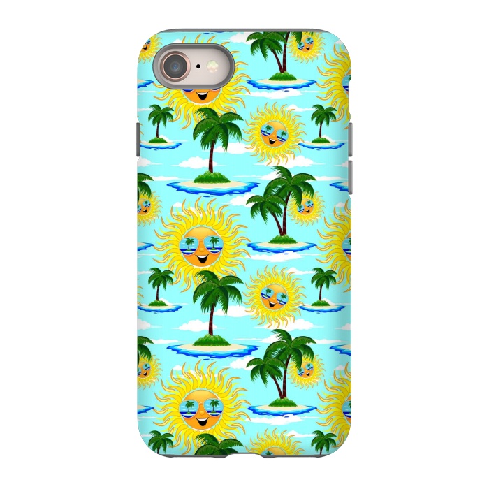 iPhone 8 StrongFit Happy Summer Sun on Tropical Island by BluedarkArt