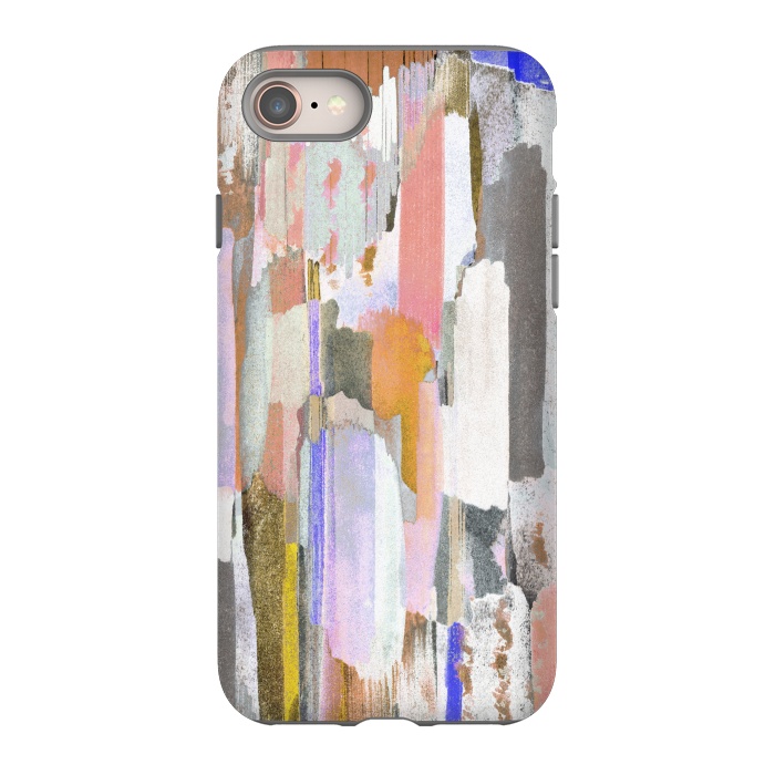 iPhone 8 StrongFit Abstract pastel brushstrokes painting by Oana 