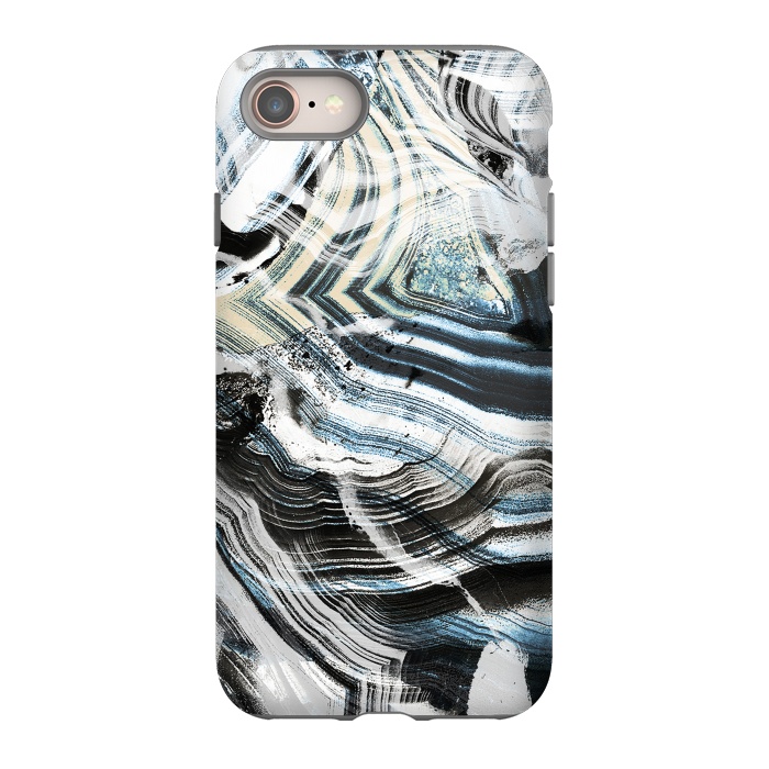 iPhone 8 StrongFit Precious geode marble brushstrokes by Oana 
