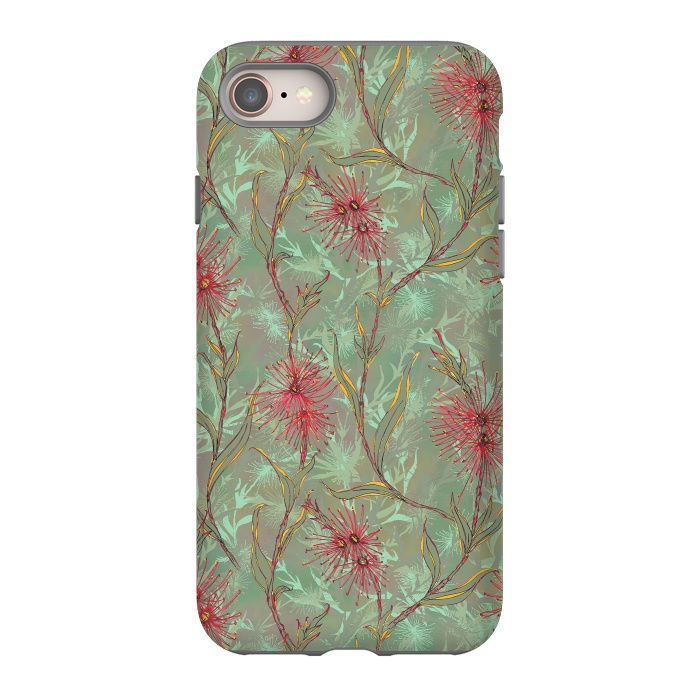 iPhone 8 StrongFit Red Gum Flower by Lotti Brown