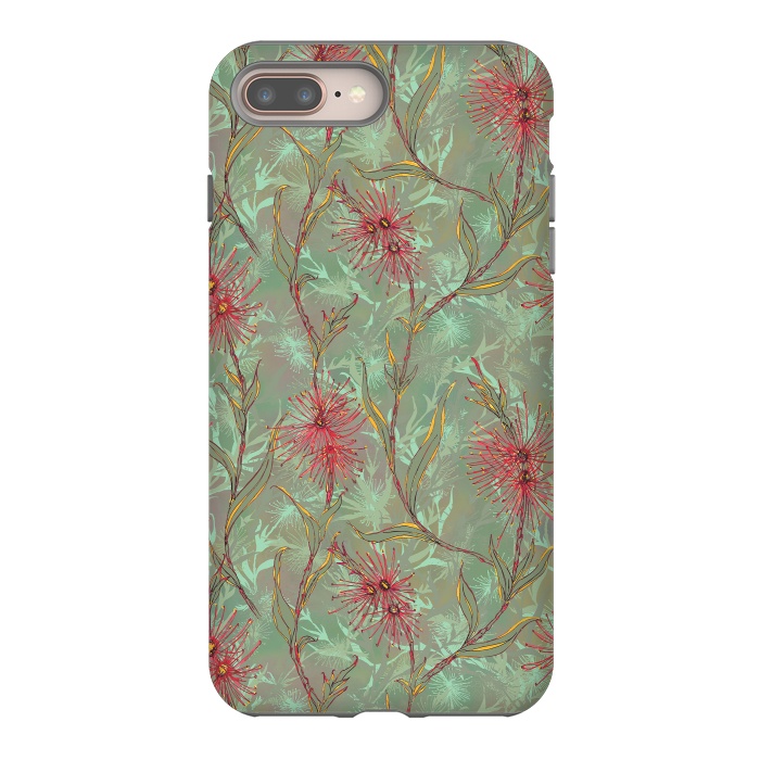 iPhone 8 plus StrongFit Red Gum Flower by Lotti Brown