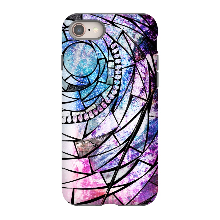 iPhone 8 StrongFit Star dust universe colorful broken glass by Oana 