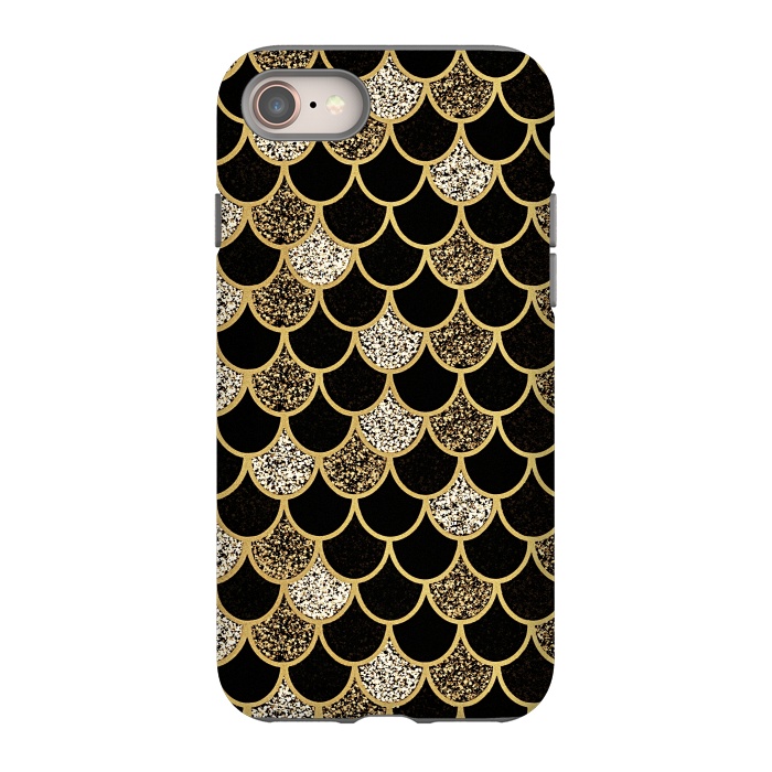iPhone 8 StrongFit Gold & black mermaid by Jms