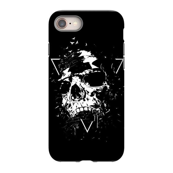 iPhone 8 StrongFit Skull X (bw) by Balazs Solti