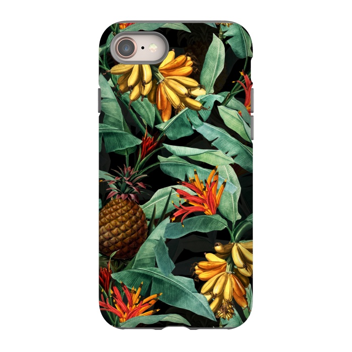 iPhone 8 StrongFit Black Banana and Pinapple Jungle Garden by  Utart