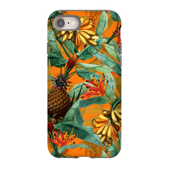iPhone 8 StrongFit Sunny Banana and Pinapple Jungle Garden by  Utart