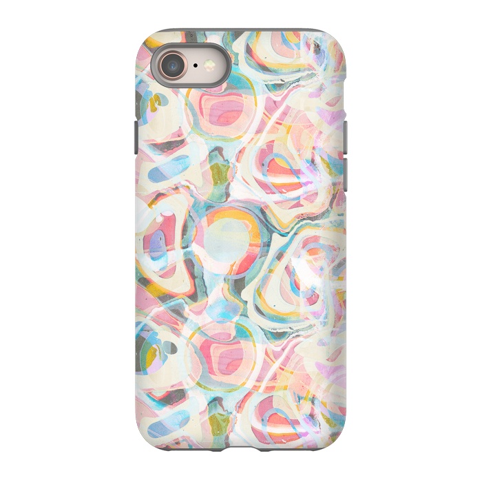 iPhone 8 StrongFit Pastel abstract marbling painting by Oana 