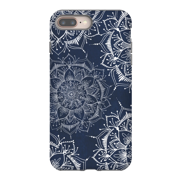 iPhone 8 plus StrongFit Floral Blue by Rose Halsey