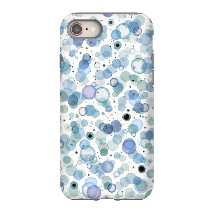 iPhone 8 StrongFit Blue Bubbles by Ninola Design