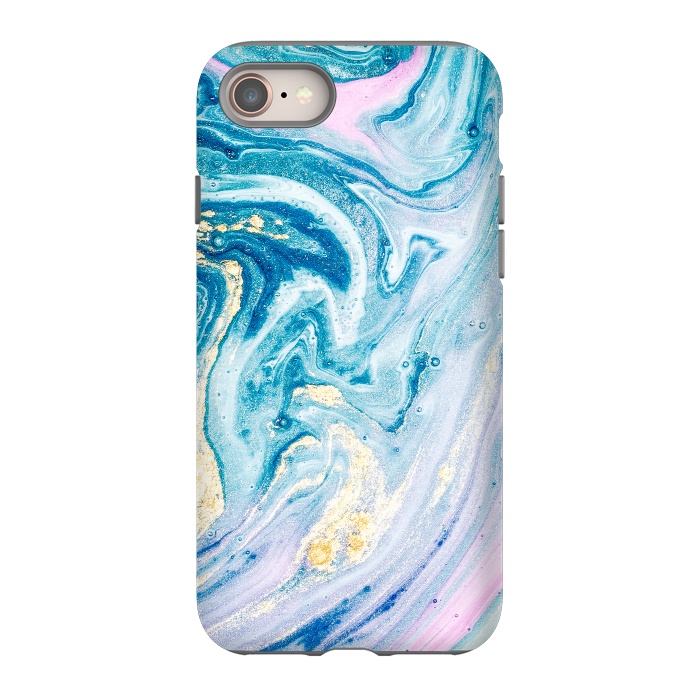 iPhone 8 StrongFit Pink and Blue Marble by ArtsCase