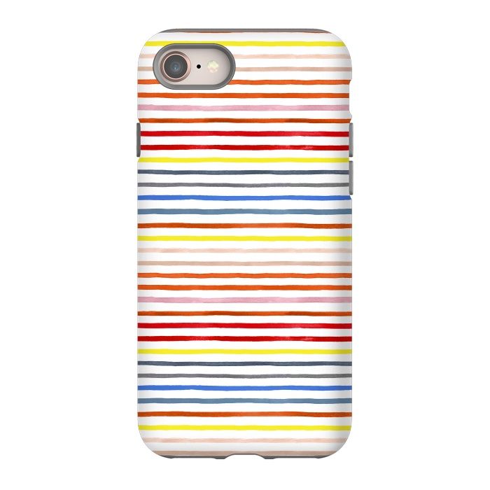 iPhone 8 StrongFit Marker Summer Color Stripes by Ninola Design