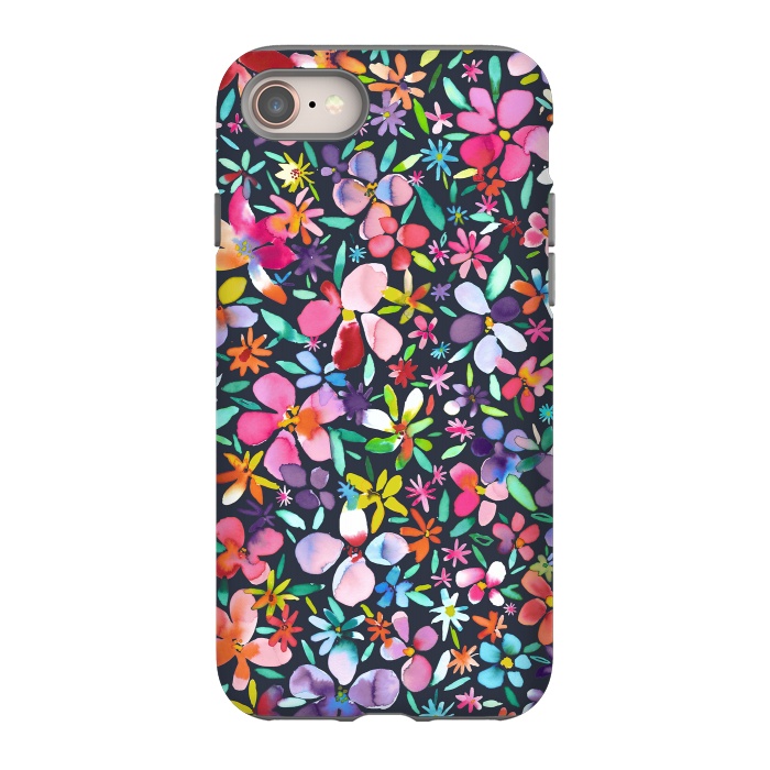 iPhone 8 StrongFit Multicolored Petals Flowers by Ninola Design