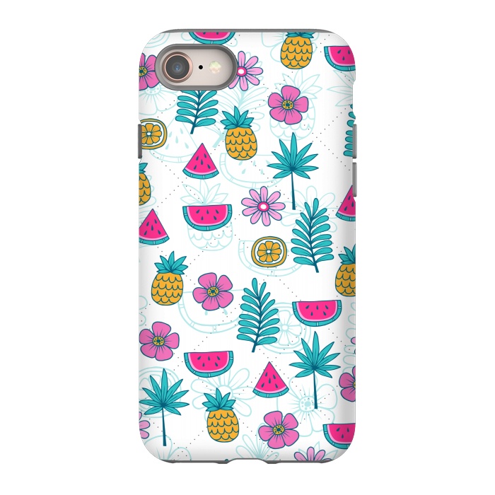iPhone 8 StrongFit TROPICAL FRUITS PATTERN 2  by MALLIKA
