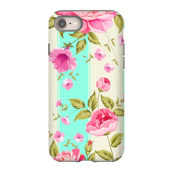 iPhone 8 StrongFit stripes floral print by MALLIKA