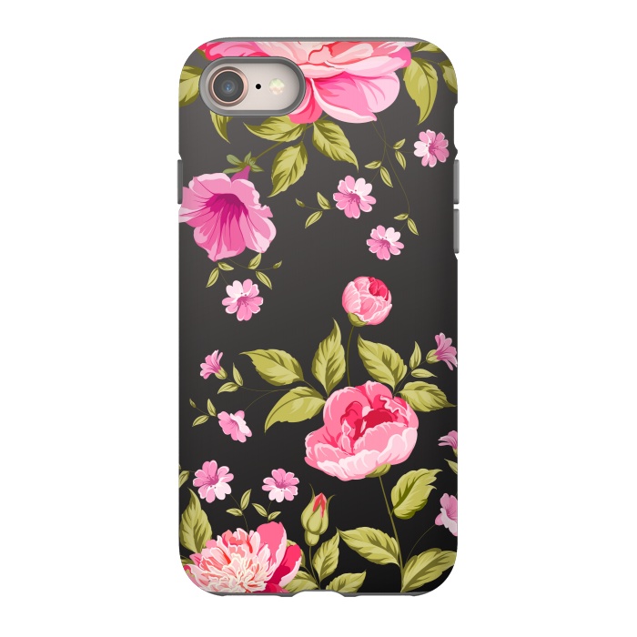 iPhone 8 StrongFit pink flowers by MALLIKA
