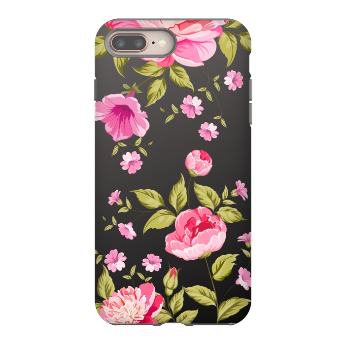 iPhone 8 plus StrongFit pink flowers by MALLIKA