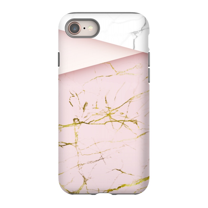 iPhone 8 StrongFit pink marble print 2 by MALLIKA