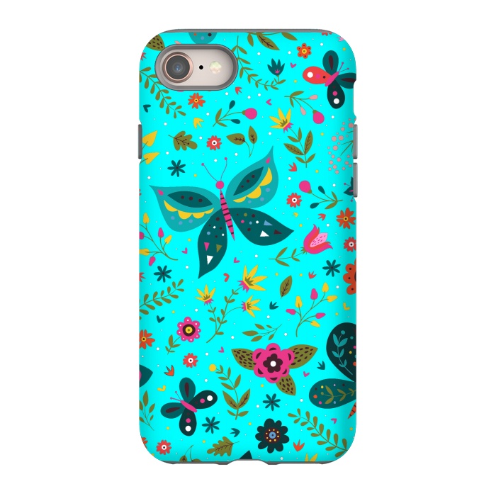 iPhone 8 StrongFit Butterflies Dancing In Aquamarine by ArtsCase