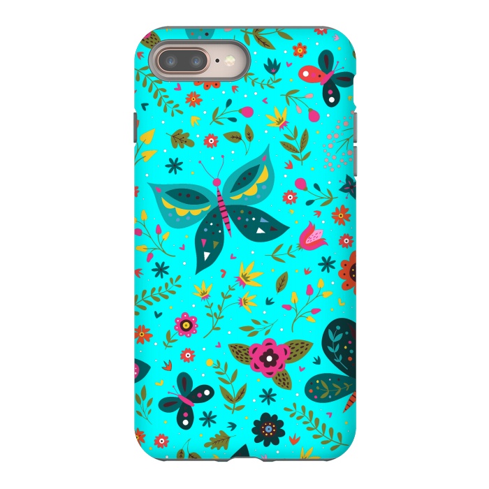 iPhone 8 plus StrongFit Butterflies Dancing In Aquamarine by ArtsCase