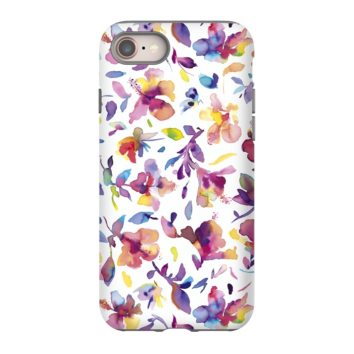 iPhone 8 StrongFit Watery HIbiscus by Ninola Design