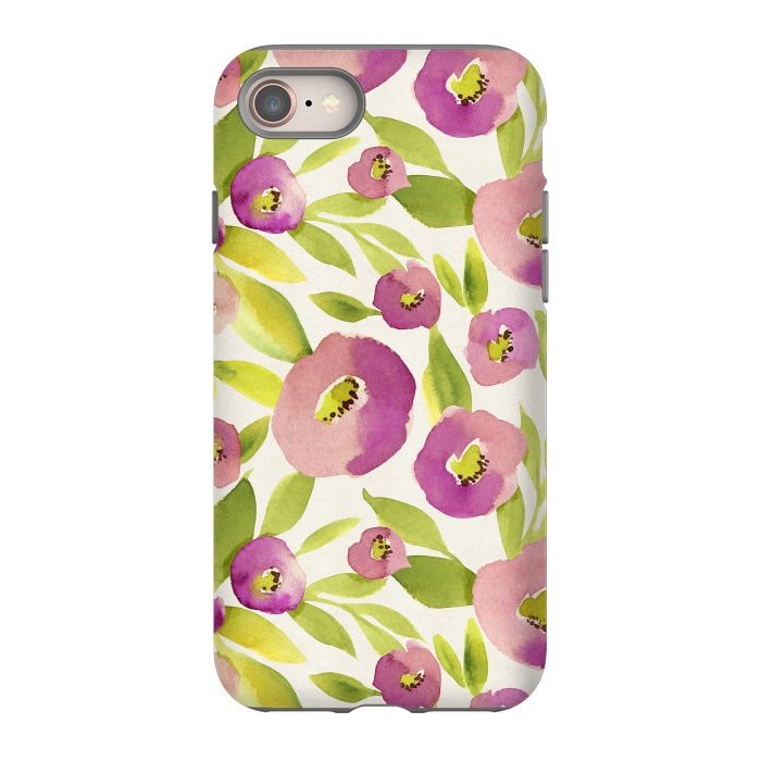 iPhone 8 StrongFit Magical Plum Flowers by Allgirls Studio