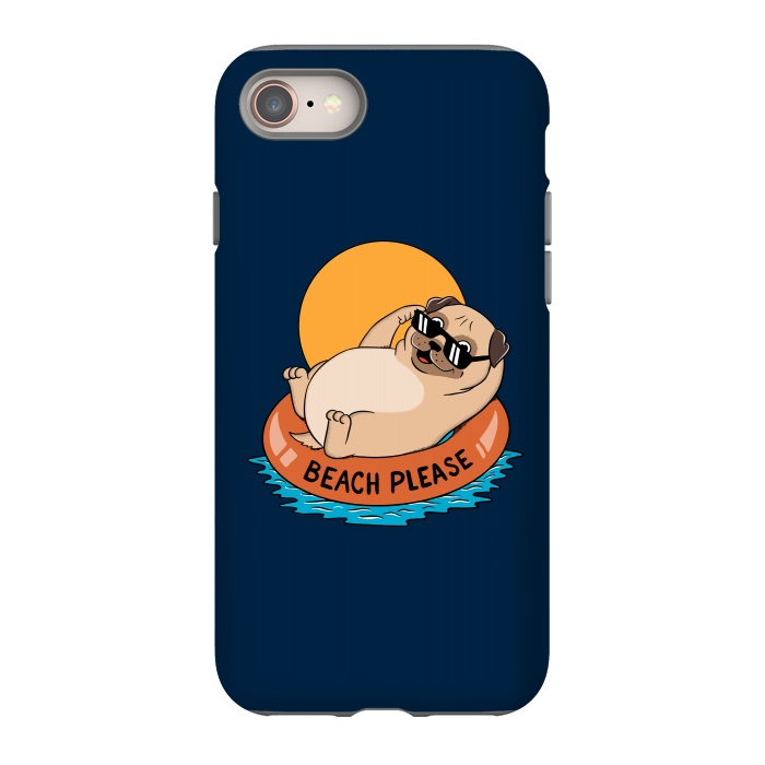 iPhone 8 StrongFit Beach Please Blue by Coffee Man
