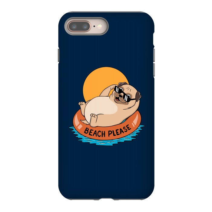 iPhone 8 plus StrongFit Beach Please Blue by Coffee Man
