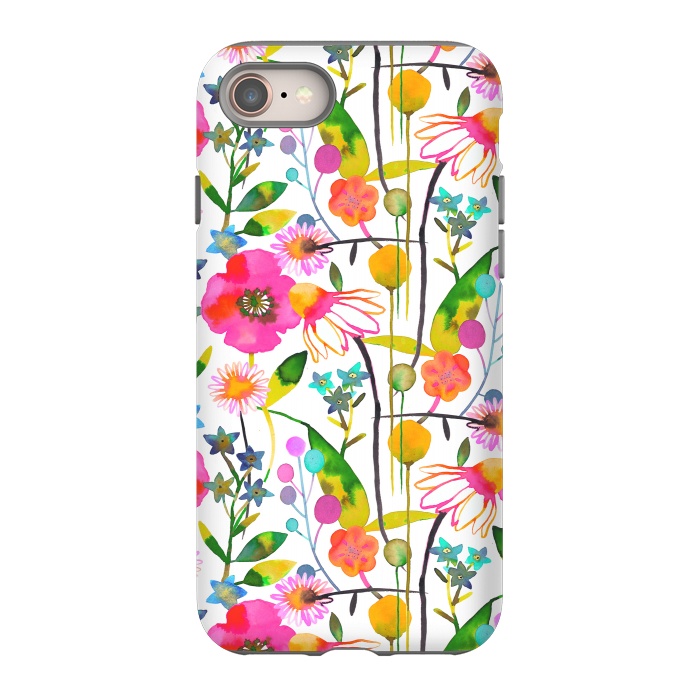iPhone 8 StrongFit Happy Spring Flowers by Ninola Design