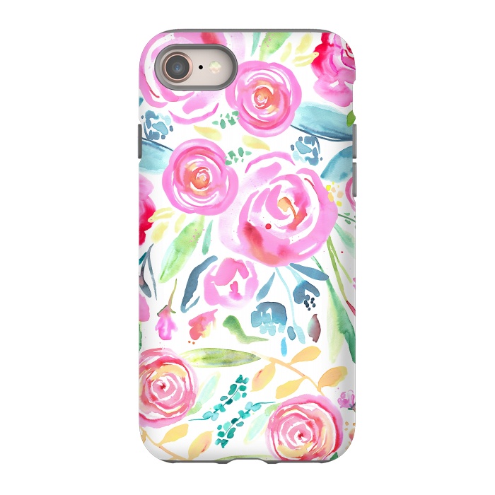 iPhone 8 StrongFit Spring Days Pastel Roses by Ninola Design