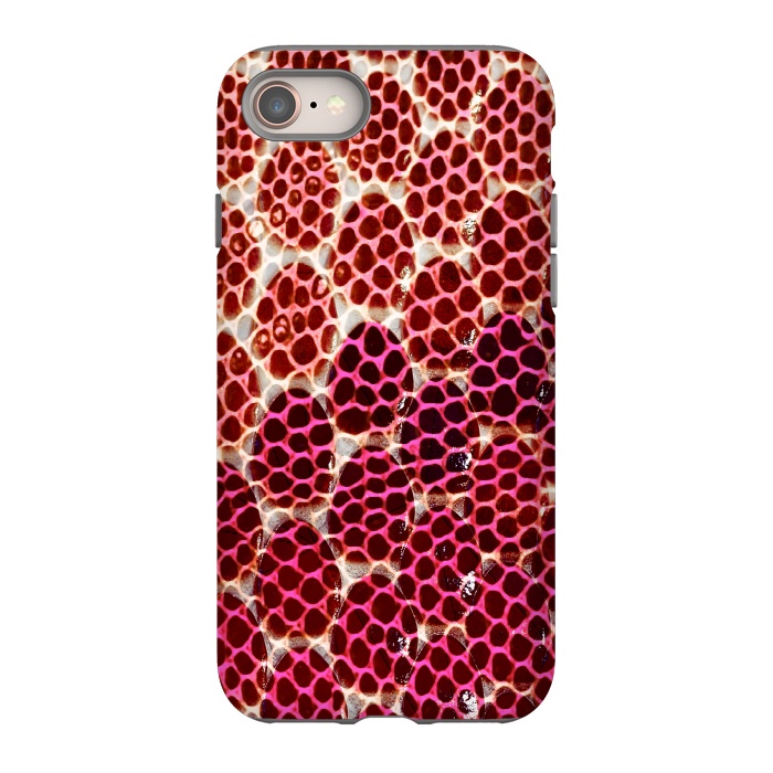 iPhone 8 StrongFit Pink Snake skin scales by Oana 