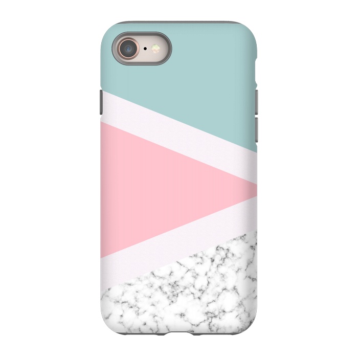 iPhone 8 StrongFit Pastel Triangle Marble by Ninola Design