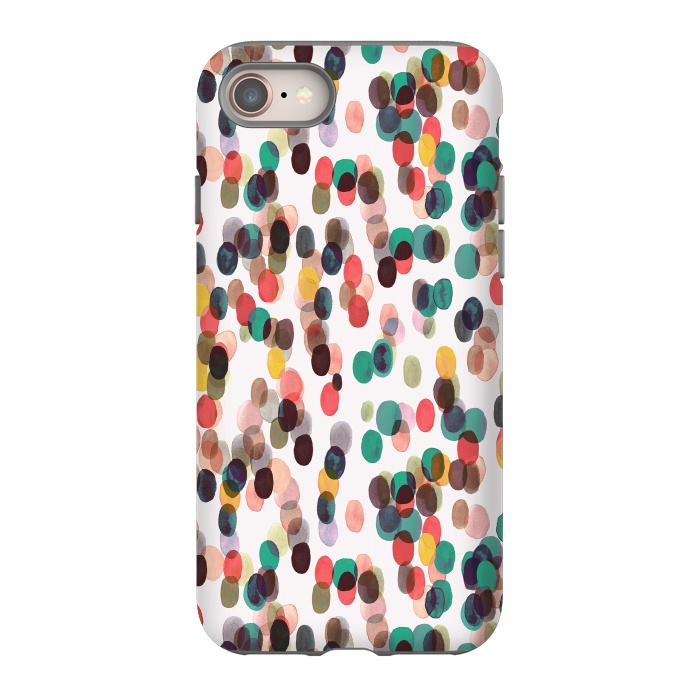 iPhone 8 StrongFit Relaxing Tropical Colorful Dots by Ninola Design
