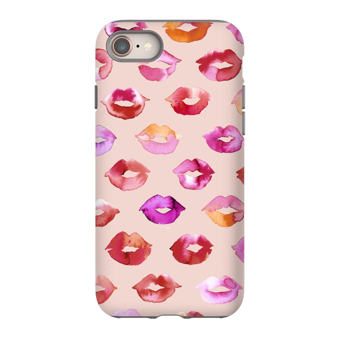 iPhone 8 StrongFit Sweet Kisses Lips by Ninola Design