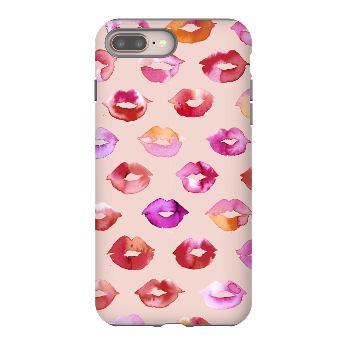 iPhone 8 plus StrongFit Sweet Kisses Lips by Ninola Design
