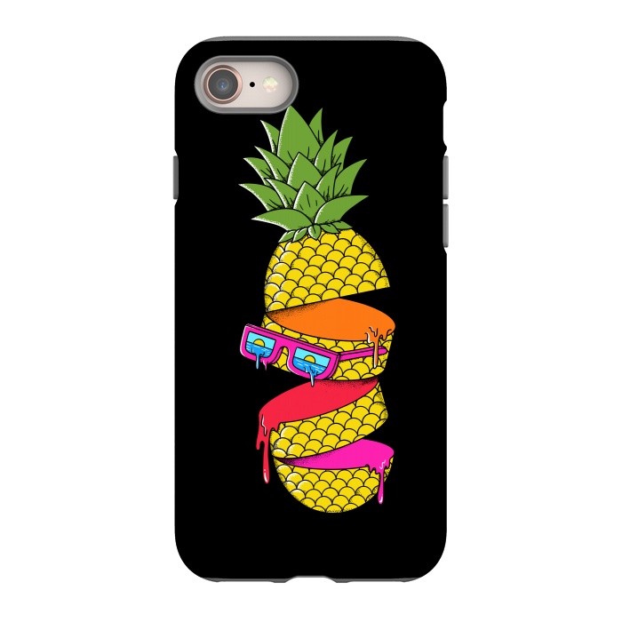iPhone 8 StrongFit Pineapple colors Black by Coffee Man