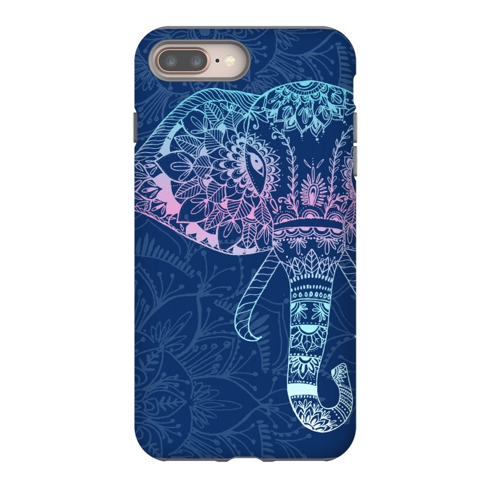 iPhone 8 plus StrongFit Elephant Floral by Rose Halsey