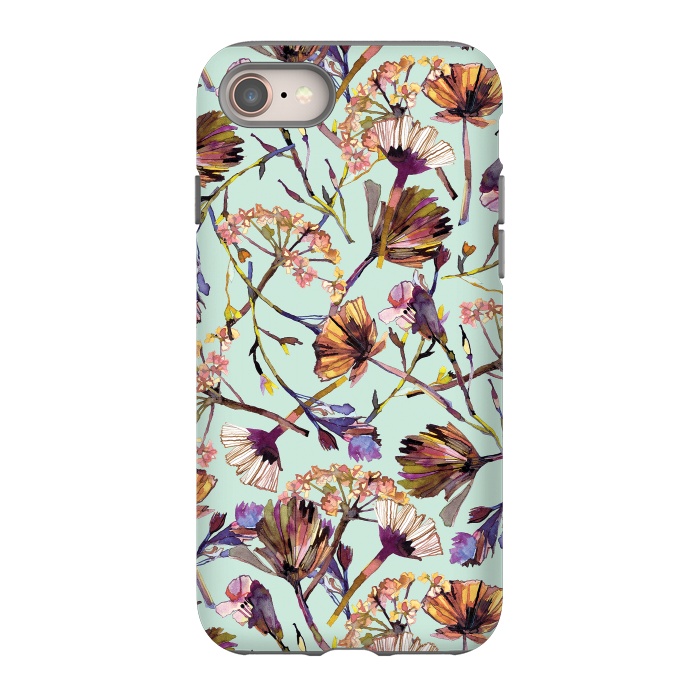 iPhone 8 StrongFit Dry Spring Flowers by Ninola Design