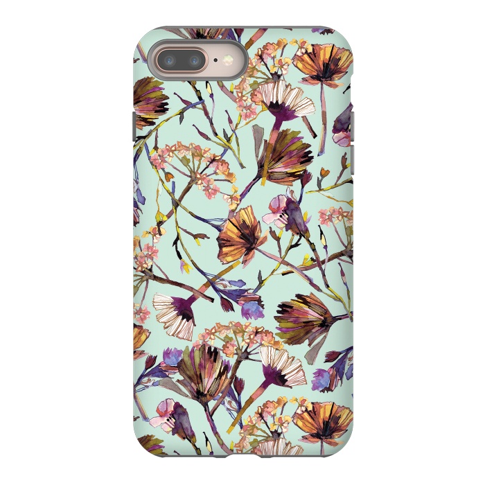iPhone 8 plus StrongFit Dry Spring Flowers by Ninola Design