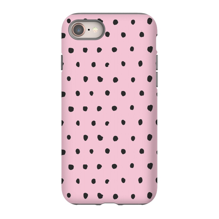 iPhone 8 StrongFit Artsy Dots Pink by Ninola Design