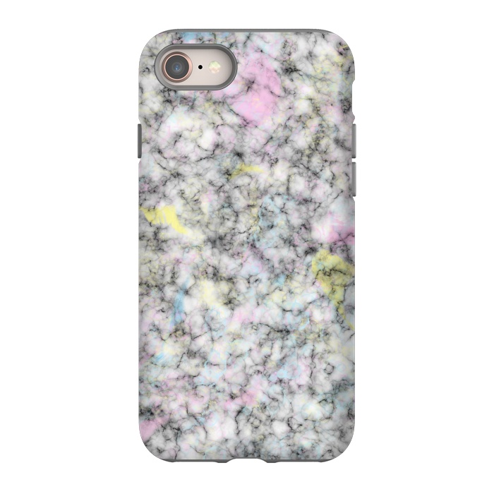 iPhone 8 StrongFit Watercolor Strokes on Marble by Ninola Design