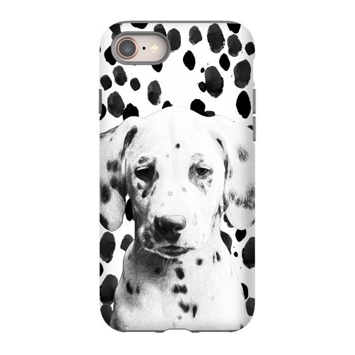 iPhone 8 StrongFit Cute dalmatian puppy and ink spots by Oana 