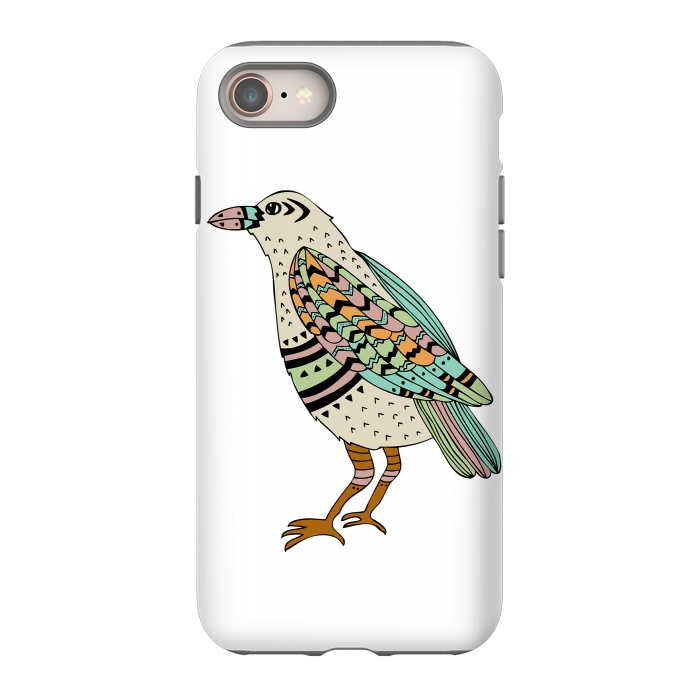 iPhone 8 StrongFit Playful Crow by Pom Graphic Design