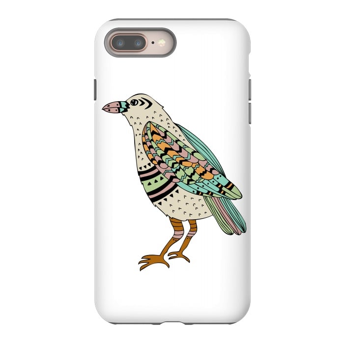 iPhone 8 plus StrongFit Playful Crow by Pom Graphic Design