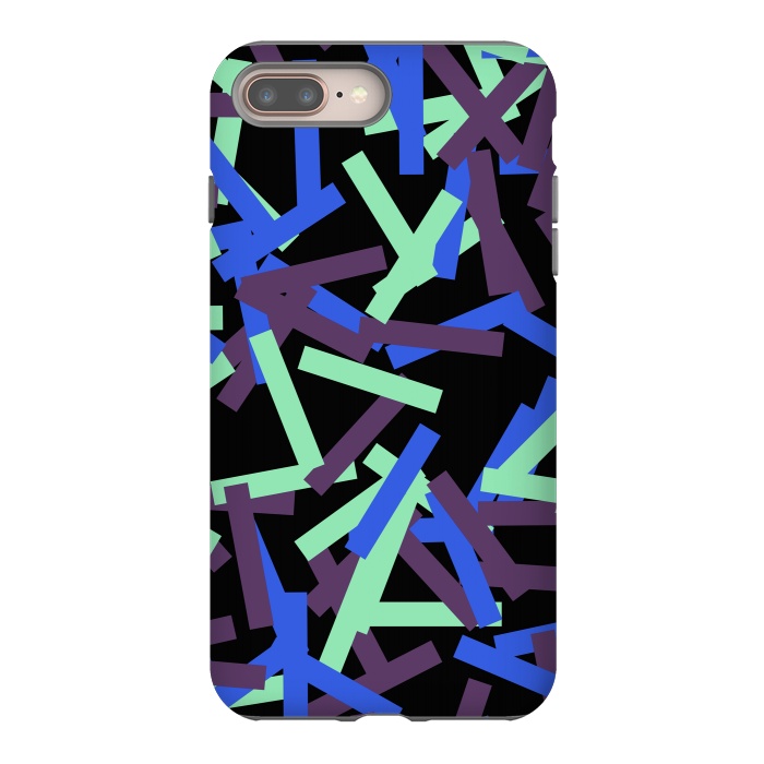 iPhone 8 plus StrongFit Rectangular Confetti Neon by Ninola Design