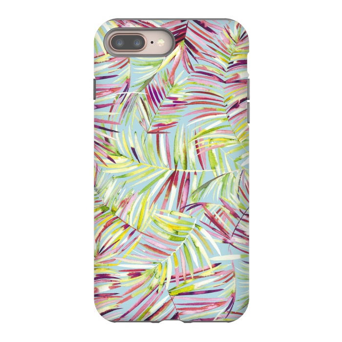 iPhone 8 plus StrongFit Tranquility Tropical Palms by Ninola Design