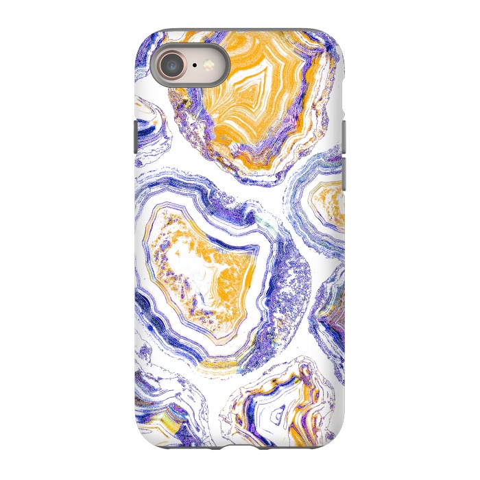 iPhone 8 StrongFit Agate gemstone marble colorful painting by Oana 