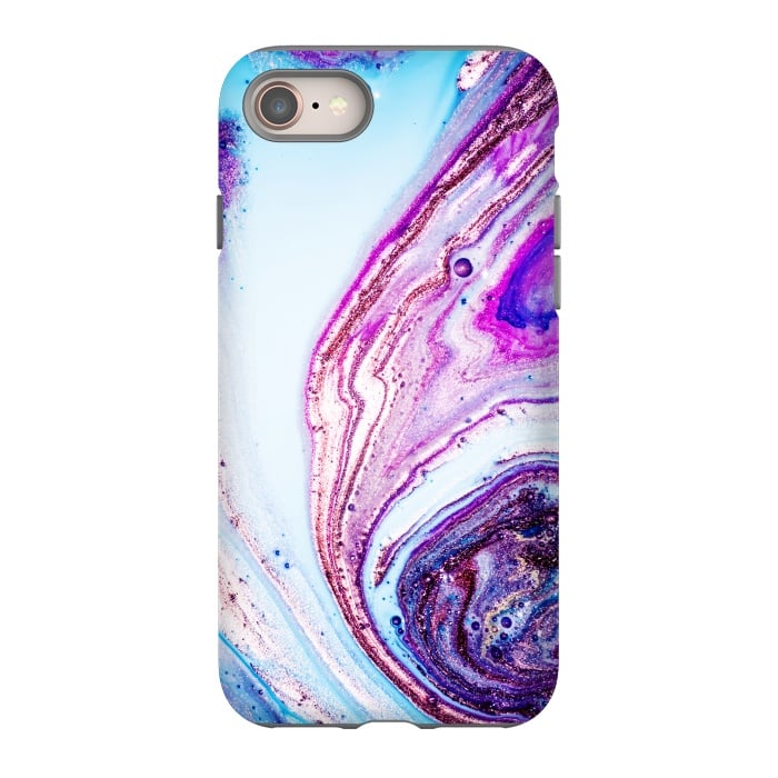 iPhone 8 StrongFit Watercolors In Blue And Purple  by ArtsCase