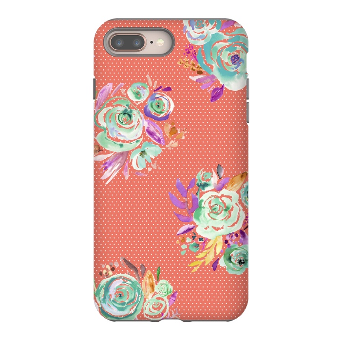 iPhone 8 plus StrongFit Red Sweet Roses Bouquet by Ninola Design