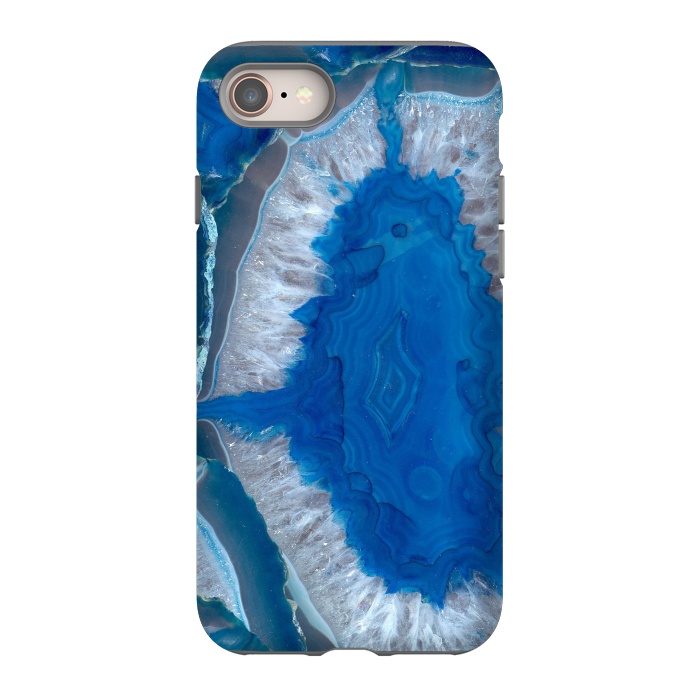 iPhone 8 StrongFit Blue Gemstone Geode by Andrea Haase