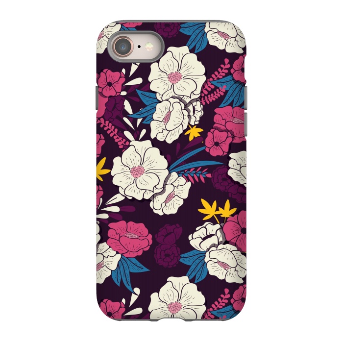 iPhone 8 StrongFit Dark floral garden 004 by Jelena Obradovic